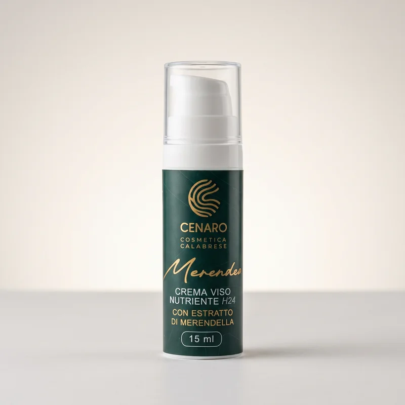 Crema viso nutriente H24 Merendea nel formato Discovery da 15 ml