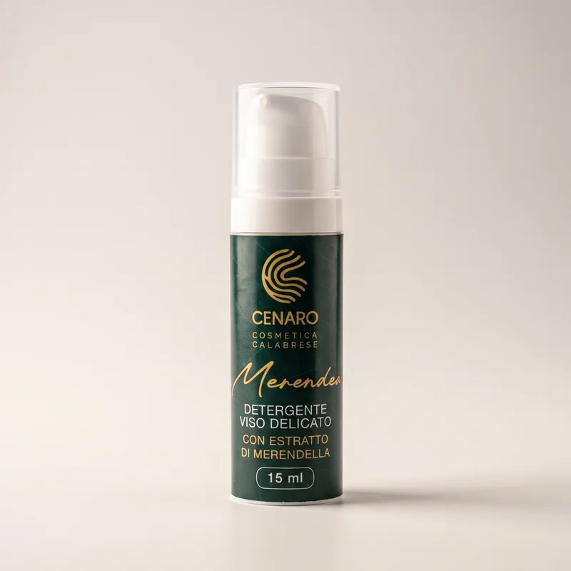 Detergente viso delicato Merendea nel formato Discovery da 15 ml